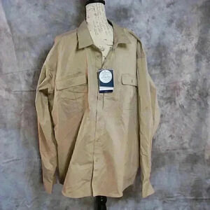 NWT Propper 3XL Kinetic Long Sleeve Tactical button down shirt Khaki